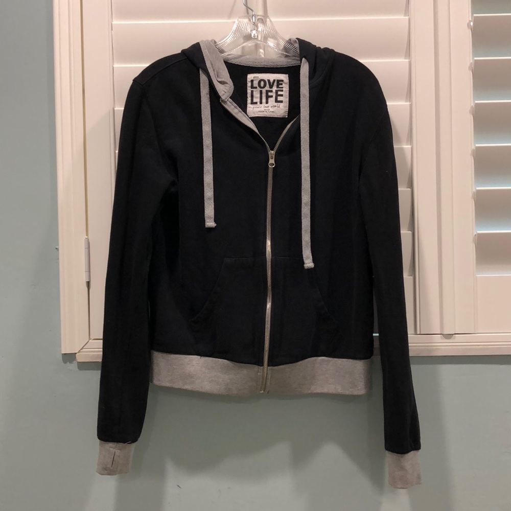 Peace Love World Zip Up with Bonus Socks!